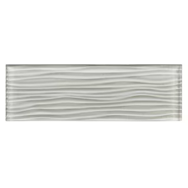 Enchant-Parade 12 in. x 4 in. Textured Straight Edge Glass Wall & Floor Tile, 10PK, Andova Tiles, Mfr#: Andova Tiles